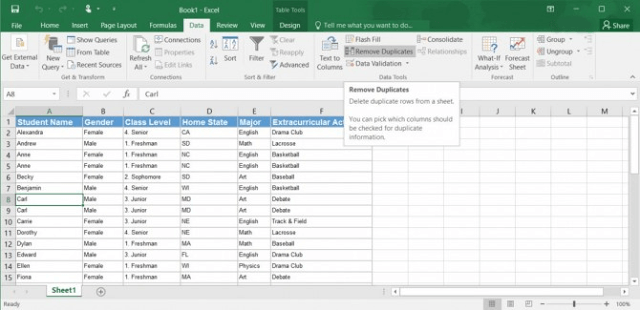 Cara mencari data yang terduplikat atau data yang sama pada Excel 2016 dan kemudian dapat dihapus. Cara ini mudah yang hanya memerlukan beberapa saat kemudian Anda bisa mendapatkan apa yang Anda cari