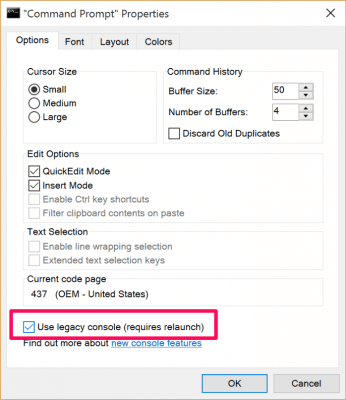 Gambar Berikut adalah cara mudah copy paste command prompt di Windows 10. mangaktifkan fungsi kontrol copy dan kontrol paste pada Command Prompt dengan menekan CTRL + C untuk menyalin dan CTRL + V untuk paste menggunakan shortcut pada keyboard