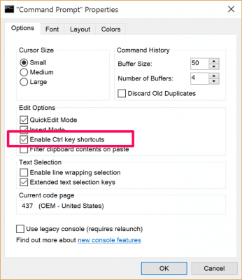 Gambar Berikut adalah cara mudah copy paste command prompt di Windows 10. mangaktifkan fungsi kontrol copy dan kontrol paste pada Command Prompt dengan menekan CTRL + C untuk menyalin dan CTRL + V untuk paste menggunakan shortcut pada keyboard