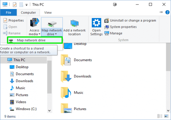Mengatur Map OneDrive pada Drive Network untuk memperlihatikan semua file pada Komputer atau Laptop. Memperlihatkan semua file-file yang ada di dalam penyimpanan awan pada komputer